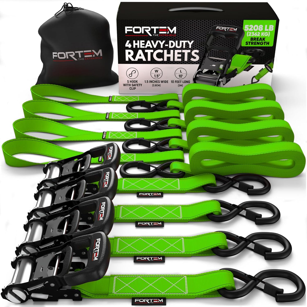 Heavy Duty Ratchets 5208lb Break Strength