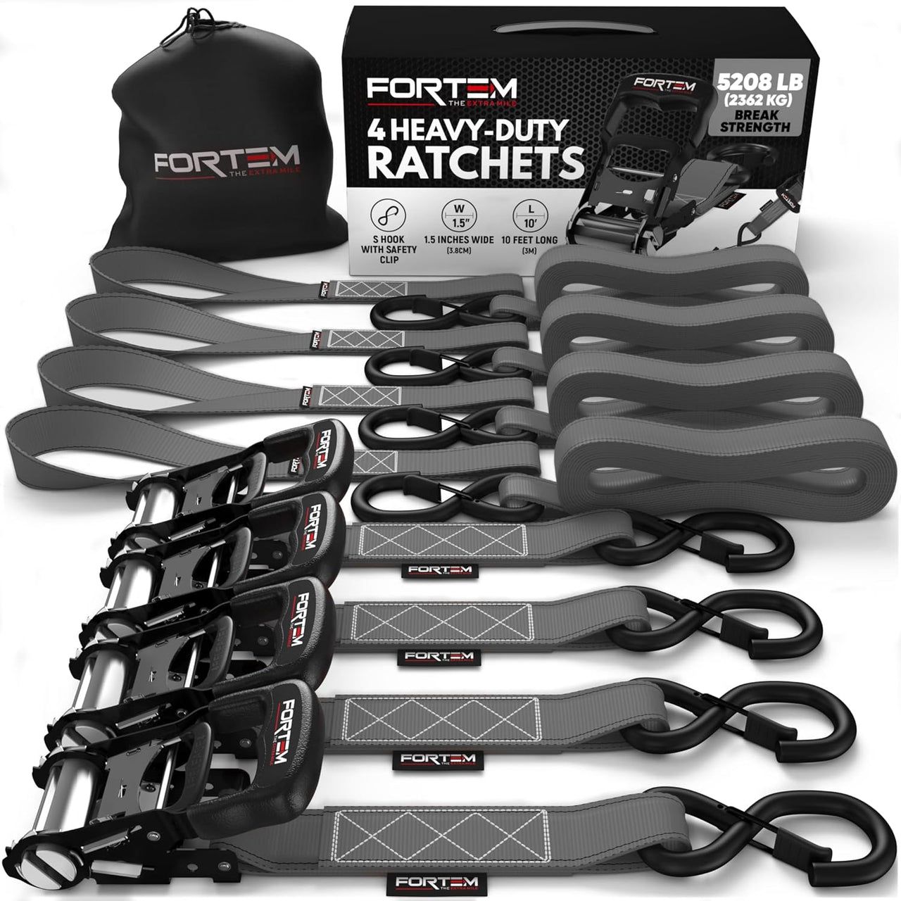Heavy Duty Ratchets 5208lb Break Strength