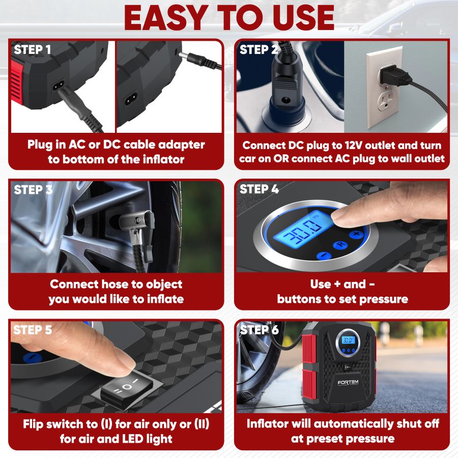 Tire Inflator 110V AC/DC