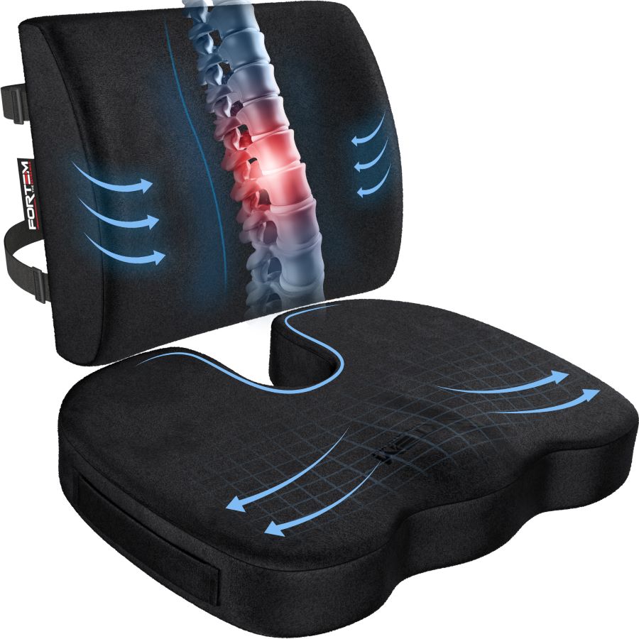 Lumbar and Seat Cushion - Luxury Velour Cover