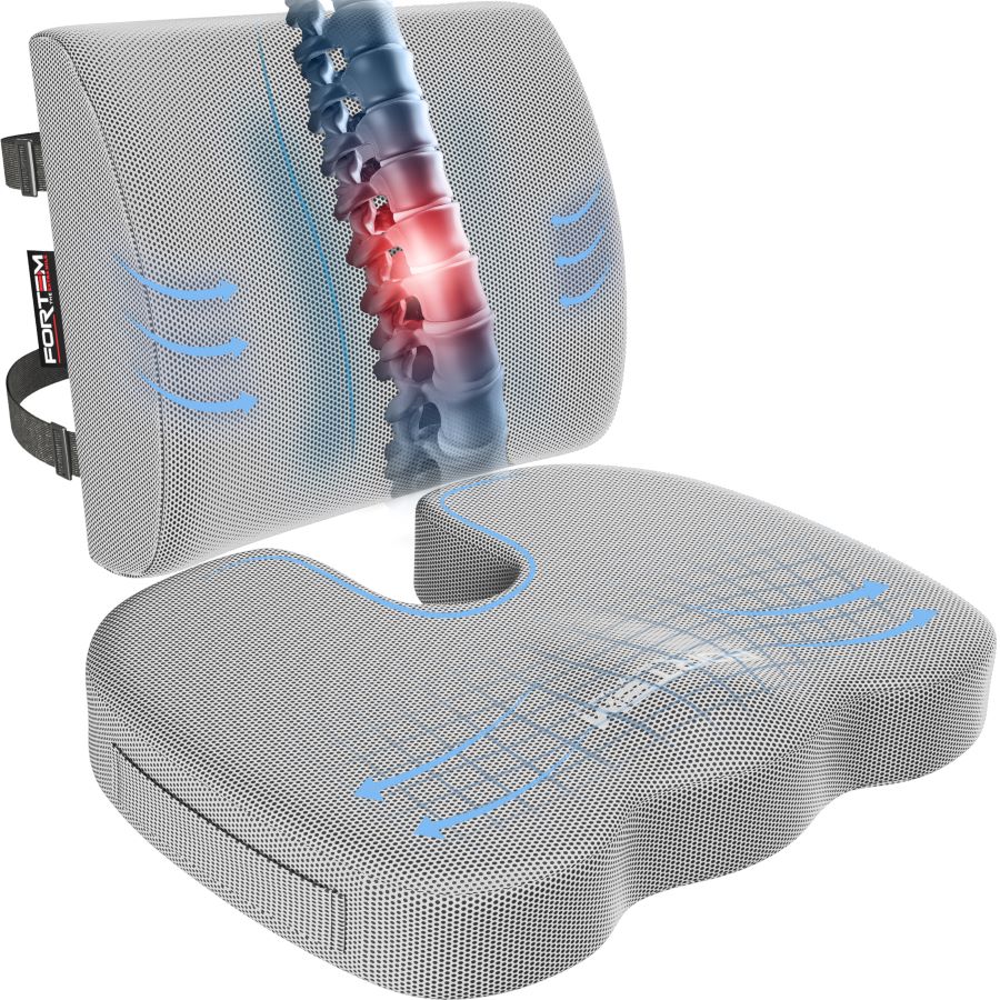Lumbar and Seat Cushion XL - Breathable Mesh Cover