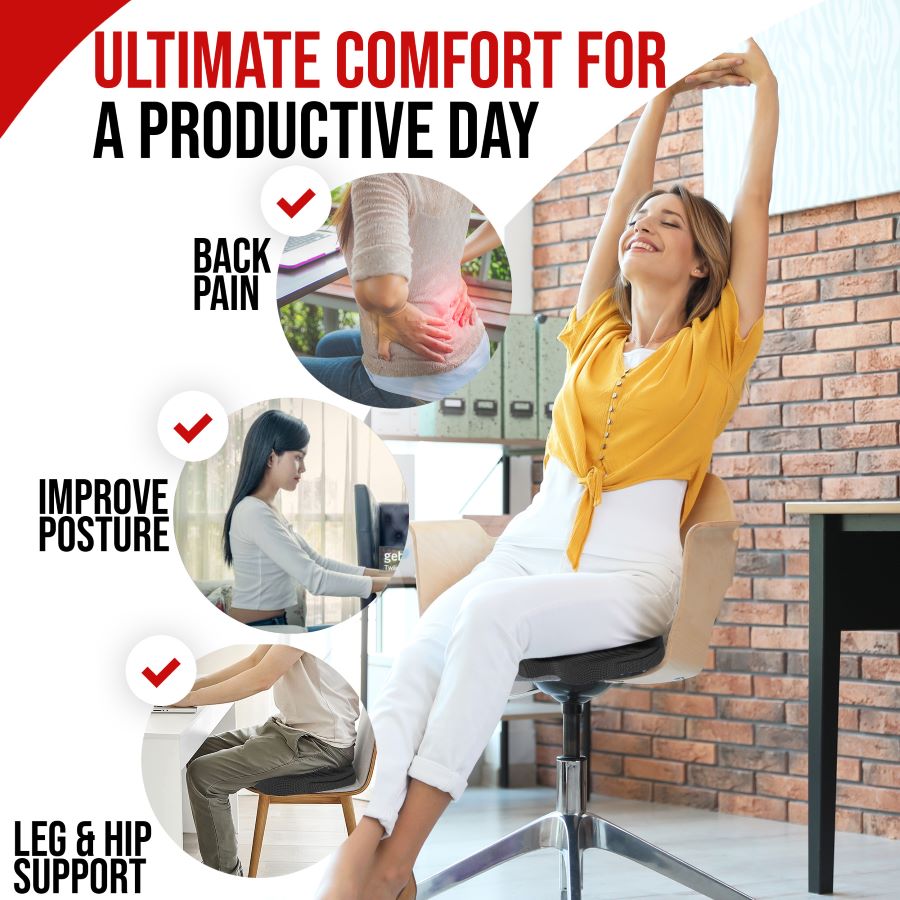 Fortem seat cushion & lumbar support for office chair sale