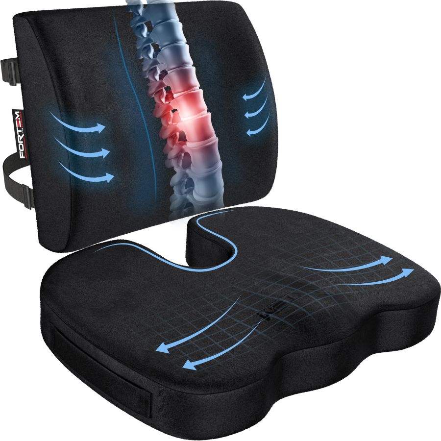 Lumbar and Seat Cushion XL - Luxury Velour Cover