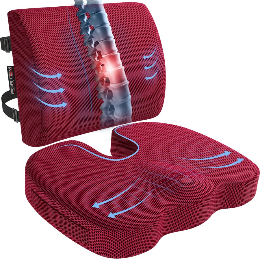 Lumbar and Seat Cushion Breathable Mesh Cover